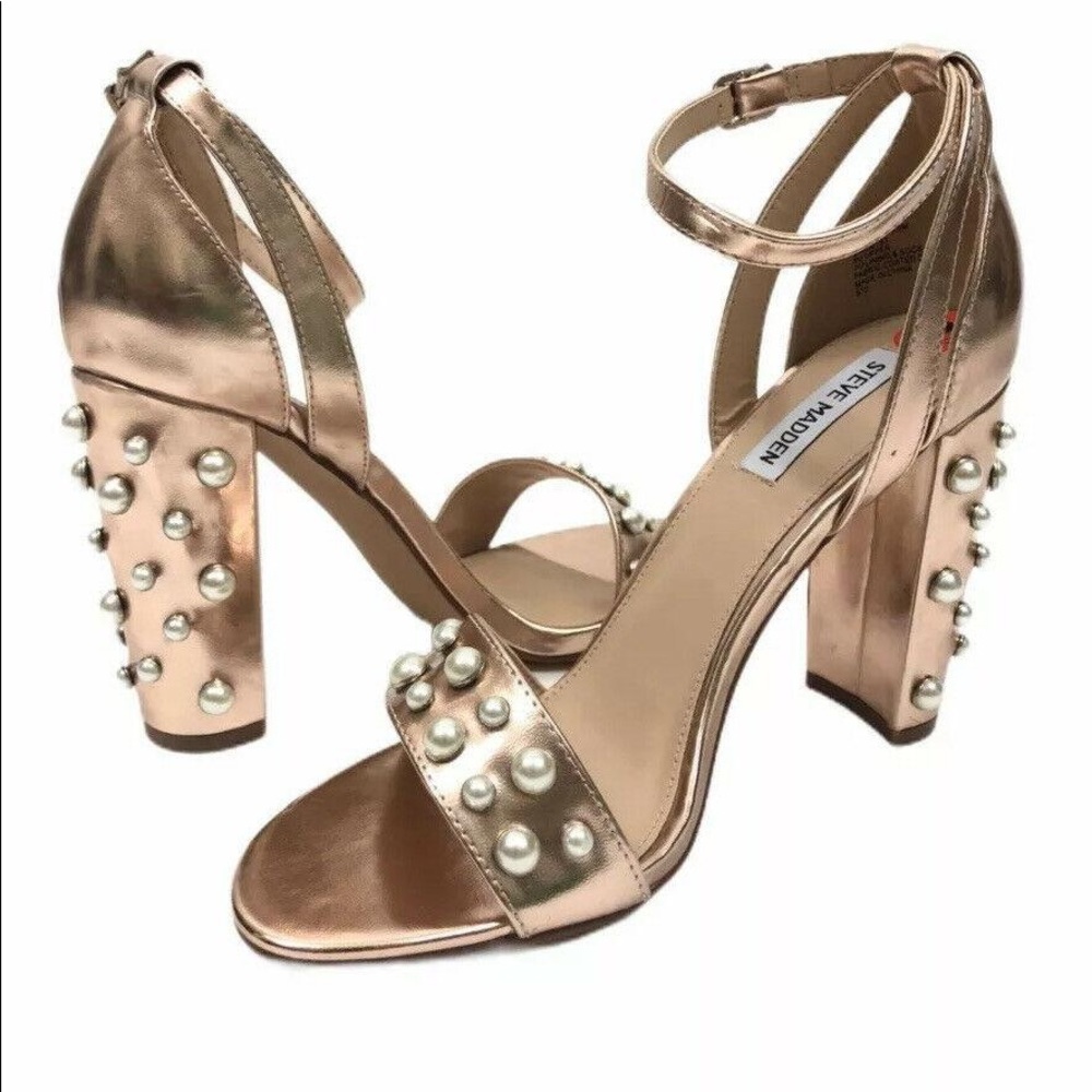 Pearl heel Steve Madden Heels in Rose Gold